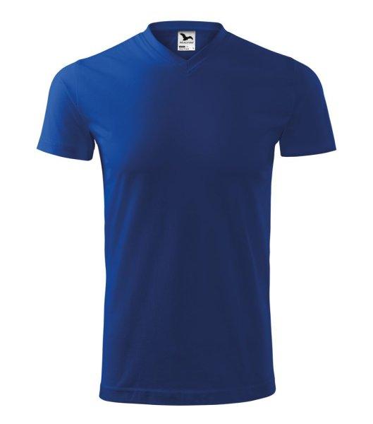 MALFINI Póló Heavy V-neck - Királykék | 3XL