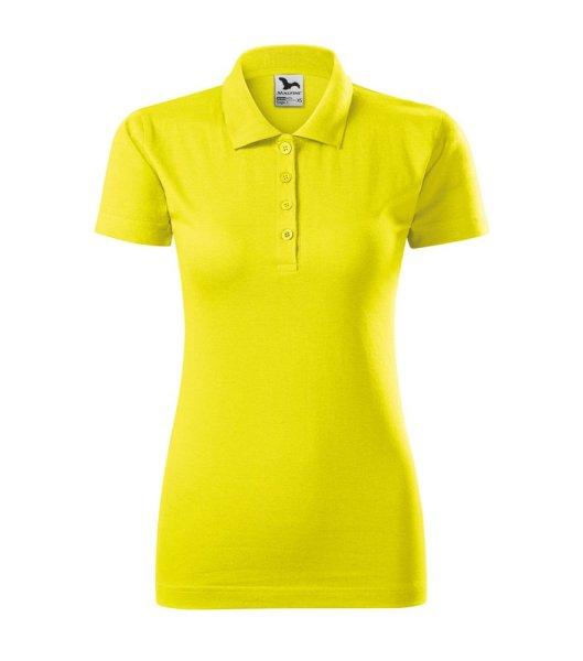 MALFINI Női puha galléros póló Single J. - Citromsárga | 2XL
