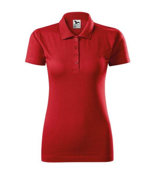 MALFINI Női puha galléros póló Single J. - Piros | 2XL