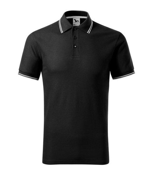 MALFINI Férfi galléros póló Focus - Fekete | 3XL
