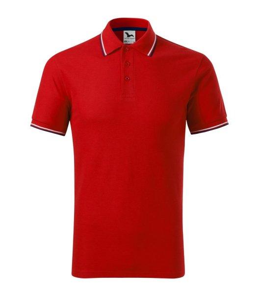 MALFINI Férfi galléros póló Focus - Piros | 3XL