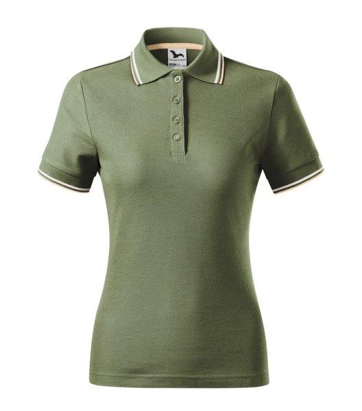 MALFINI Női galléros póló Focus - Khaki | 2XL
