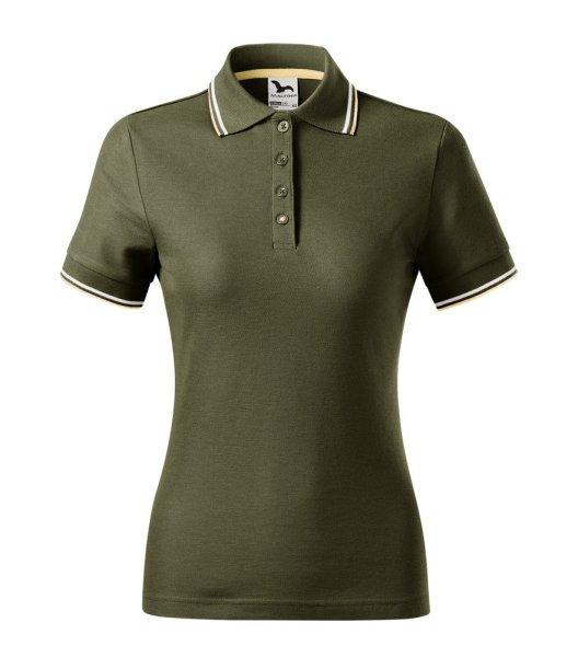 MALFINI Női galléros póló Focus - Military | 2XL