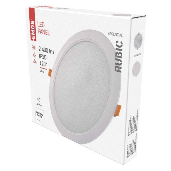 EMOS ZD1452, LED süllyesztett lámpatest RUBIC, kerek, fehér, 24W,
természetes fehér