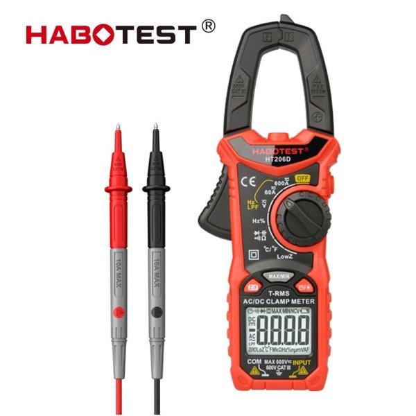 Habotest HT206D - digitális lakatfogós multiméter: 600 V, AC/DC feszültség,
AC/DC áram, True-RMS, NCV, kapacitás, LoZ, DCA zéró stb.