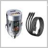 120 W auts tlt szett, ktportos auts tltadapter + tlt