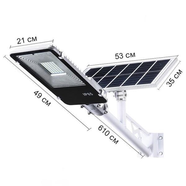Napelemes Utcai Lámpa – 100W, 206 LED, Távirányítóval, 2
Fényerő-fokozat, IP65 Vízállóság YS100W
