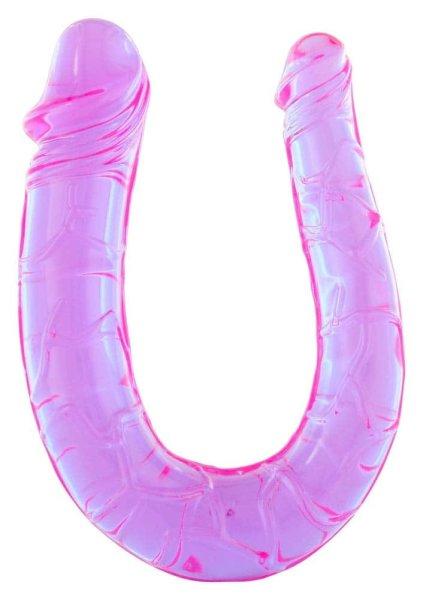 Seven Creations Double Mini Dong - Kétvégű vízálló élethű dildó - 30 cm
(Áttetsző levendula lila)