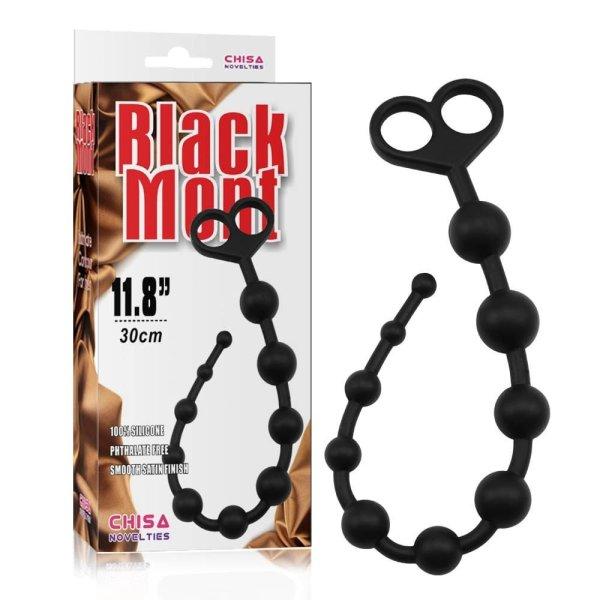 Chisa Novelties Boyfriend Beads - Szilikon anál gyöngysor - 34cm (Fekete)