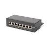 DIGITUS CAT6 8port asztali fekete rnykolt patch panel