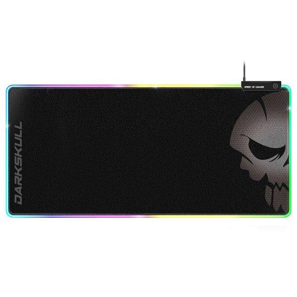 Spirit of Gamer Egérpad - Darkskull RGB Mouse Pad XXXL (RGB
háttérvilágítás, USB Hub, 900 x 400 x 4mm; fekete)