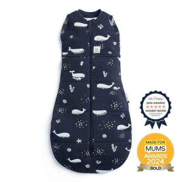 ERGOPOUCH Pólya és hálózsák 2 az 1-ben Cocoon Whale 0-3 hónap, 3-6 kg, 2,5
tog