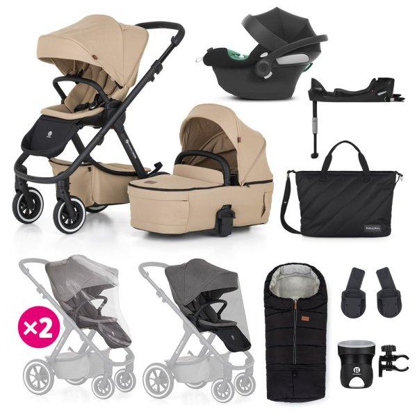 PETITE&MARS KÉSZLET Babakocsi 4v1 ICON Mocha Beige XXL AIR + CYBEX Aton B2
i-Size