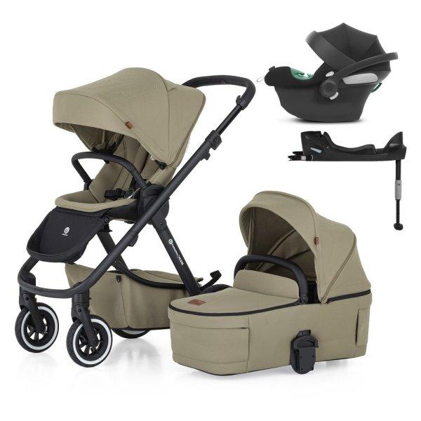 PETITE&MARS KÉSZLET Babakocsi 4v1 ICON Mossy Green LITE AIR + CYBEX Aton B2
i-Size
