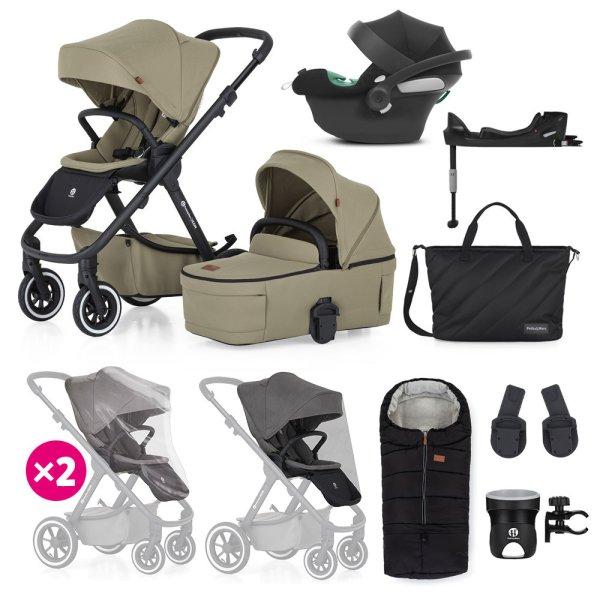 PETITE&MARS KÉSZLET Babakocsi 4v1 ICON Mossy Green XXL AIR + CYBEX Aton B2
i-Size
