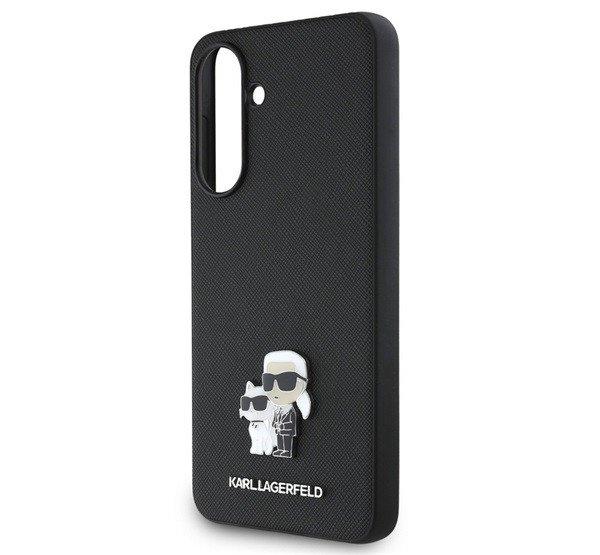 KARL LAGERFELD PU SAFFIANO KARL AND CHOUPETTE szilikon telefonvédő
(ütésállóság, bőr hatású hátlap, 3D) FEKETE Samsung Galaxy A56 5G
(SM-A566)