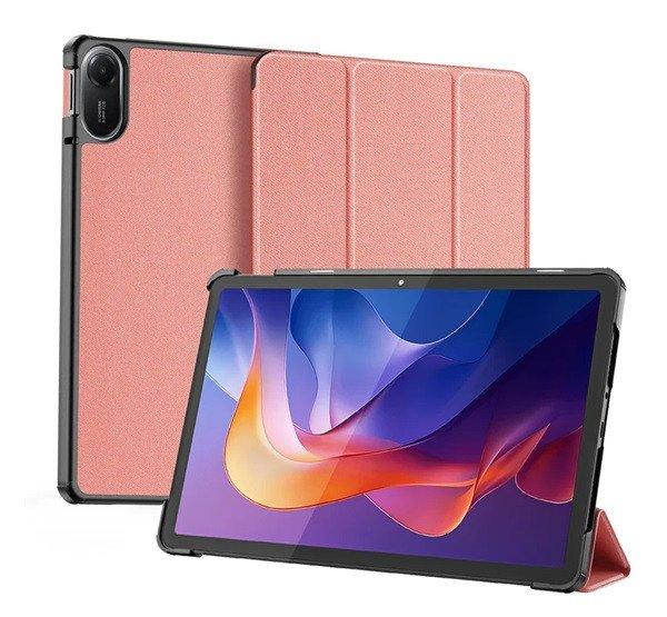 DUX DUCIS DOMO tok álló, bőr hatású (aktív FLIP, oldalra nyíló, TRIFOLD,
asztali tartó, ceruza tartó) RÓZSASZÍN Xiaomi Redmi Pad 2
