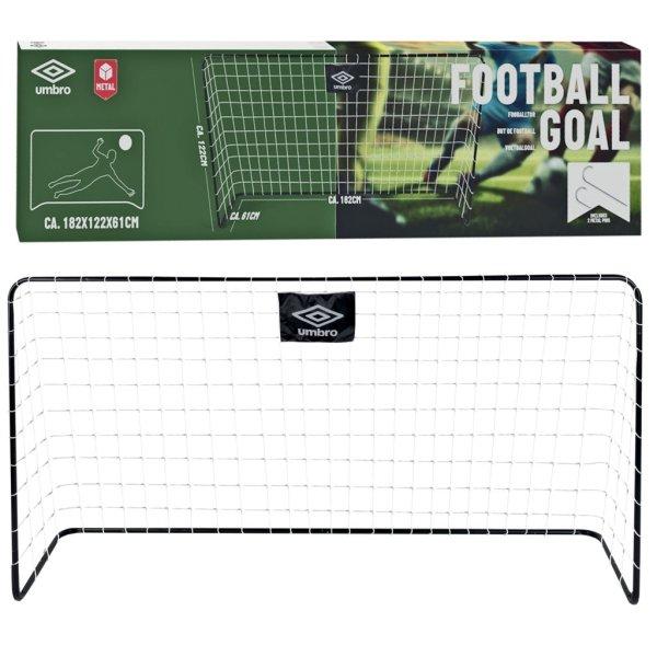 UMBRO 268811 fémvázas focikapu 182 x 122 x 61 cm gyermek focikapu hálóval,
futballkapu, edzőkapu 1 db