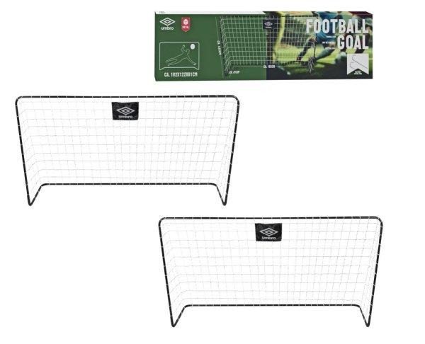 UMBRO 268811 SZETT, 2 db fémvázas focikapu 182 x 122 x 61 cm gyermek focikapu
hálóval, futballkapu, edzőkapu pár