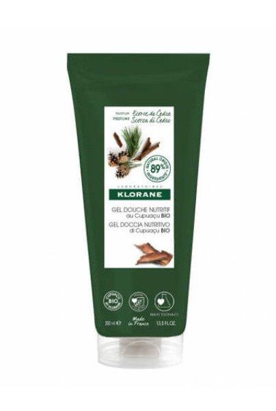 Klorane Tápláló tusfürdő Bio Cédrus kéreg (Nourishing Shower Gel) 200 ml