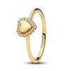 Pandora Romantikus aranyozott gyr Szv glrival Shine Tim