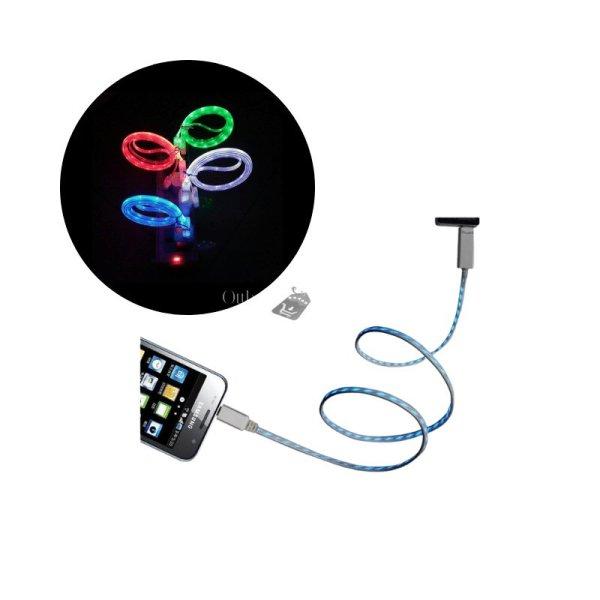 Világítós Micro USB kábel, 5 darab
