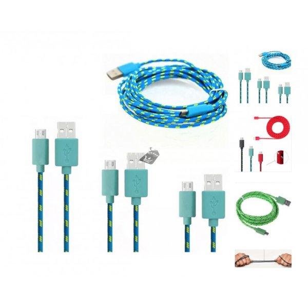 3 méteres gubancolódás mentes USB-Micro usb kábel több színben