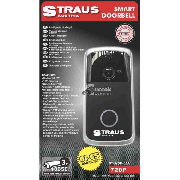 Straus beépített kamerás vezeték nélküli WiFi kapucsengő