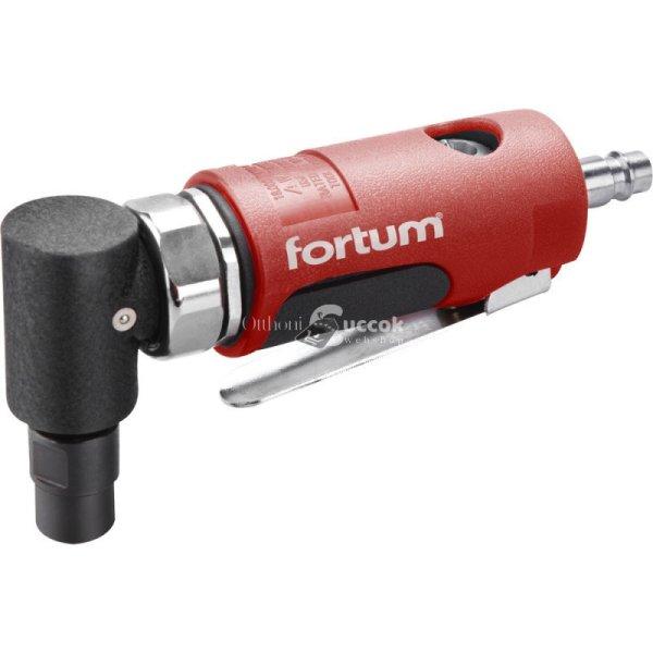 FORTUM pneumatikus furatköszörű, derékszögű, 125 mm,1/4'; (6 és 3 mm
bef), 20.000 1/min, 127 l/min, 6,3 Bar, 1/4' csatl., 0,5kg