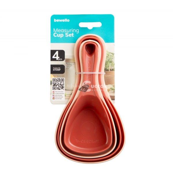 Bewello Mérőkanál szett - műanyag - 17 x 9,3 x 6 cm - 4 db / csomag