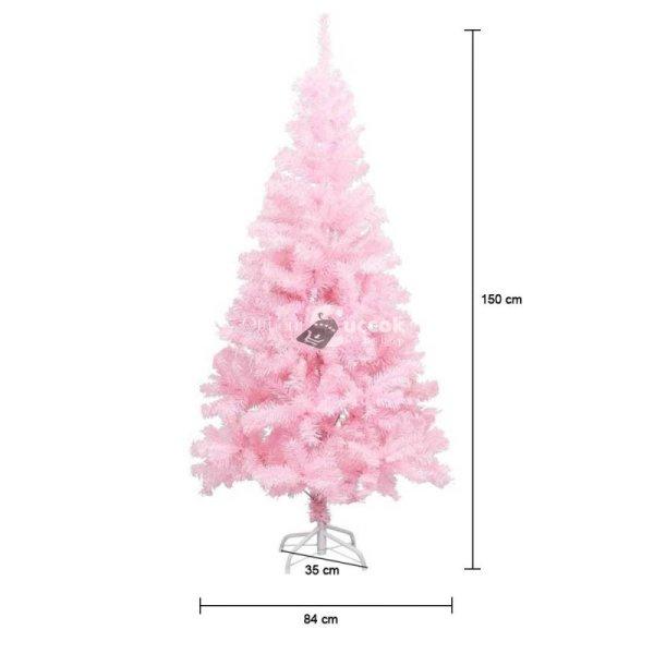 Rózsaszín műfenyő 150 cm-es