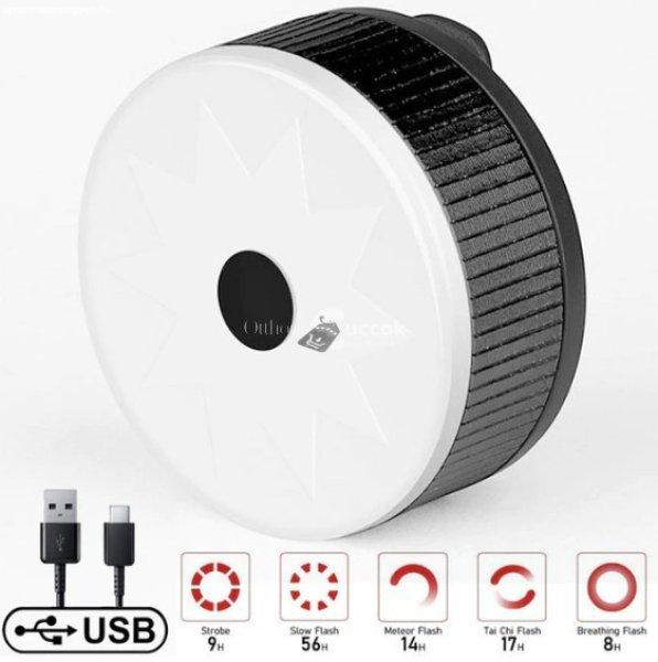 X-TIGER USB újratölthető kerékpár hátsó lámpa - fekete, biztonságos
éjszakai kerékpározáshoz