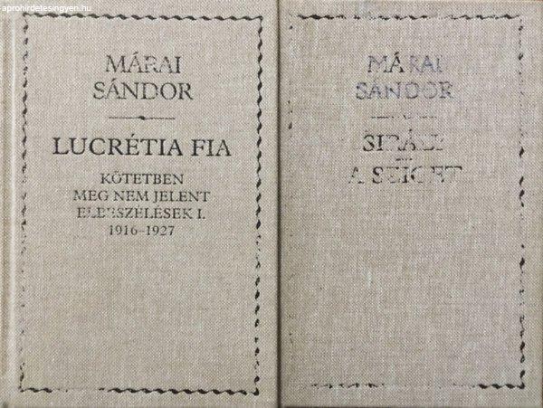 Lucrétia fia - Kötetben meg nem jelent elbeszélések I. 1916-1927 + Sirály -
Sziget (2 kötet) - Márai Sándor