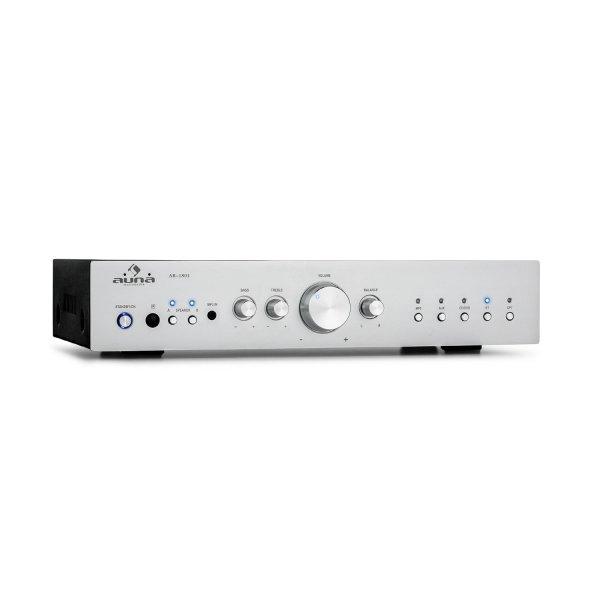 Auna AV2-CD608BT, HiFi sztereo erősítő, 4 x 100 W RMS, BT, digitális optikai
bemenet