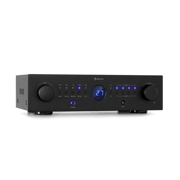 Auna AMP-CD950 DG, digitális többcsatornás erősítő, 8 x 100 W, BT, opt.
bemenet, távirányító