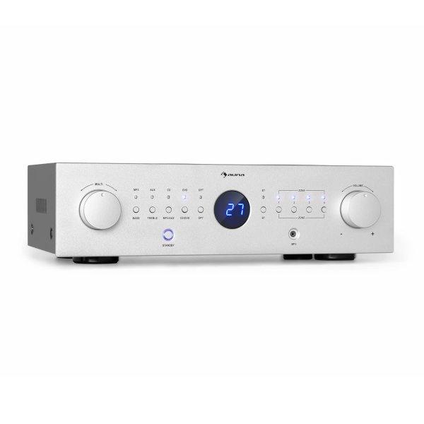 Auna AMP-CD950 DG, digitális többcsatornás erősítő, 8 x 100 W, BT, opt.
bemenet, távirányító