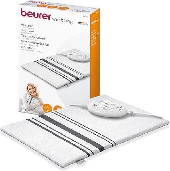 Beurer HK 25 melegítő párna, 3 hőmérsékleti fokozattal, automatikus
kikapcsolással és biztonsági rendszerrel, , 40 x 30 cm, fehér-szürke.