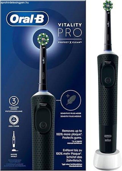 Oral-B Vitality Pro elektromos fogkefe, 3 tisztítási móddal és Protect X
Clean fogkefefejjel, fekete