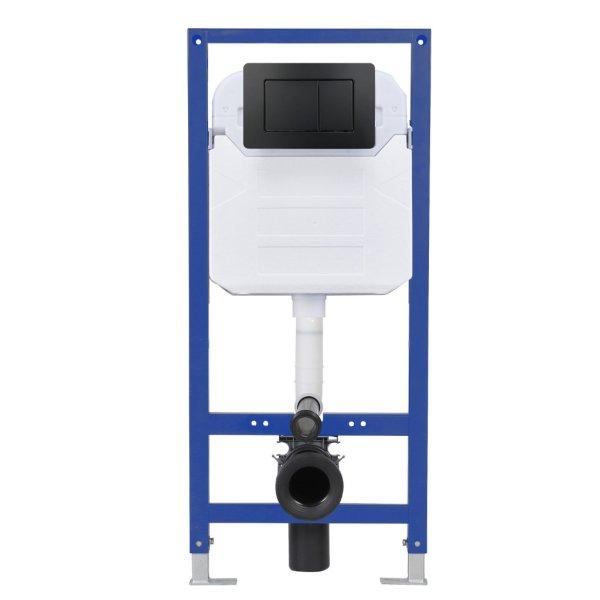 Welland M6601-B Slim beépíthető fali WC tartály fekete nyomólappal