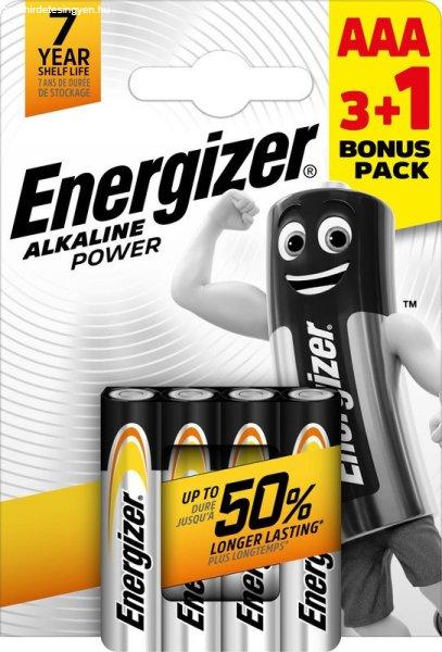 Energizer Alkaline Power AAA mikró alkáli elem LR03 Bl/3+1