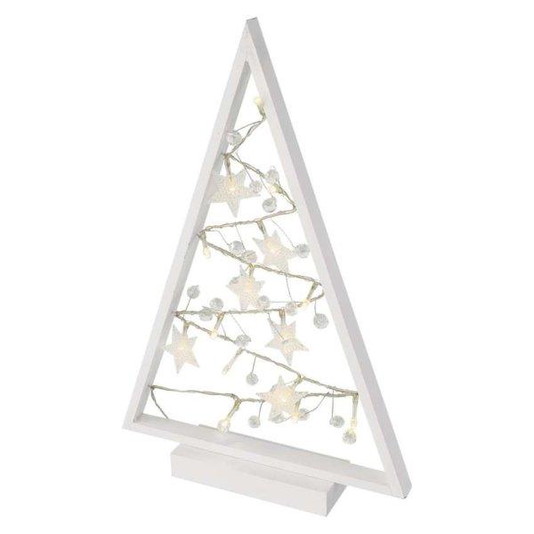 EMOS DCWW27, LED dekoráció – világító feldíszített karácsonyfa, 40 cm,
2x AA, beltéri, meleg fehér, id.