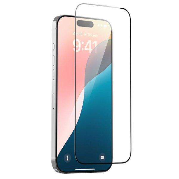 Devia védőüveg Van Series Anti-Static  iPhone 16 Pro Max - Black Frame