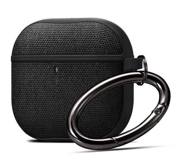 SPIGEN URBAN FIT szilikon tok (karabíner, textil bevonat) FEKETE Apple AirPods
4