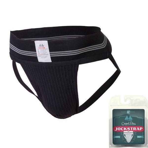 Jockstrap Original – prémium fekete hárompántos alsónemű