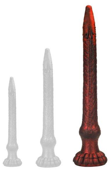 Gode Heelix L – prémium, piros kötött vibrátor 52 cm hosszú