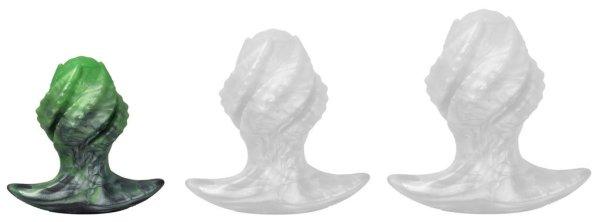 Bulluk S – zöld prémium anális dugó (6,5 x 4 cm)
