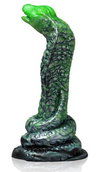 Gode Snuk – prémium zöld gél vibrátor 16 cm hosszú