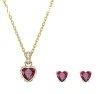 Swarovski Aranyozott kszerkszlet piros kristlyokkal Chrom
