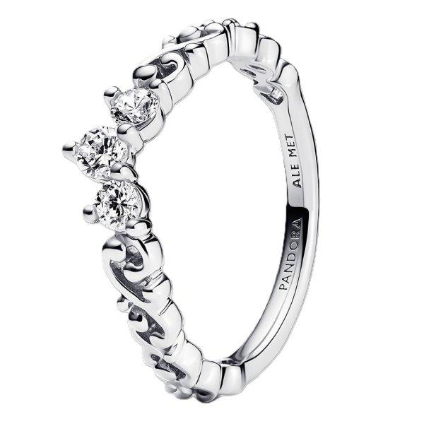 Pandora Ezüst gyűrű Királyi tiara spirálokkal Moments 192232C01 52 mm