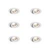 Set van 6 moderne inbouwspots wit 8,2cm incl. LED IP54 ultra